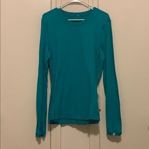 Lululemon Teal Long Sleeve with Ruffle Back